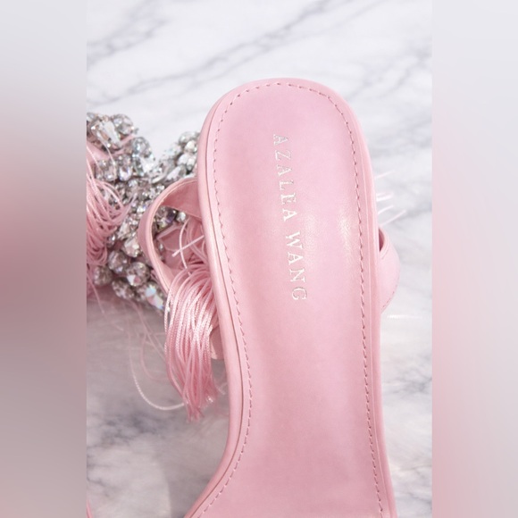AZALEA WANG Neave Embellished Tassel Sandal – Pink | Size 8 (Fits more like 8.5) - Picture 7 of 9